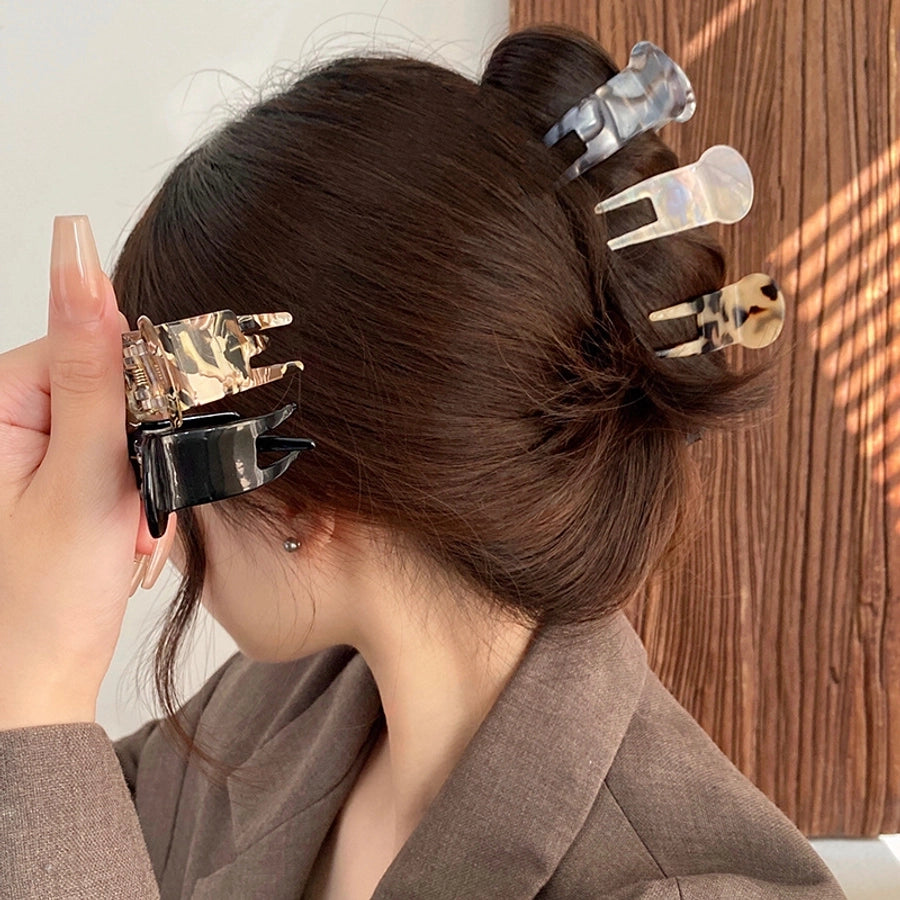 Women's Simple Style Floral Acetic acid sheets Polishing Hair Claws