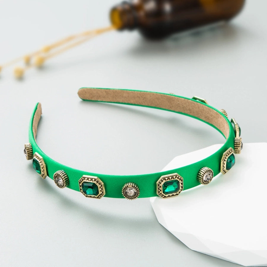 fashion geometric cloth inlay rhinestone hair band
