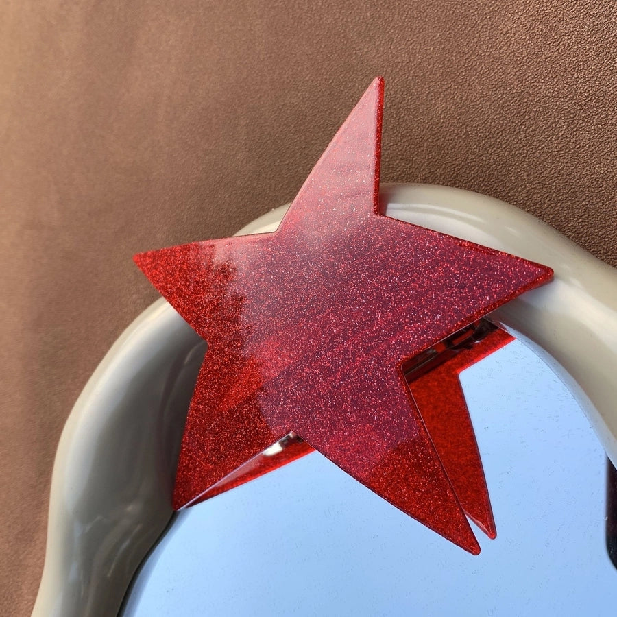 y2k tie dye star acetic acid sheets hair clip