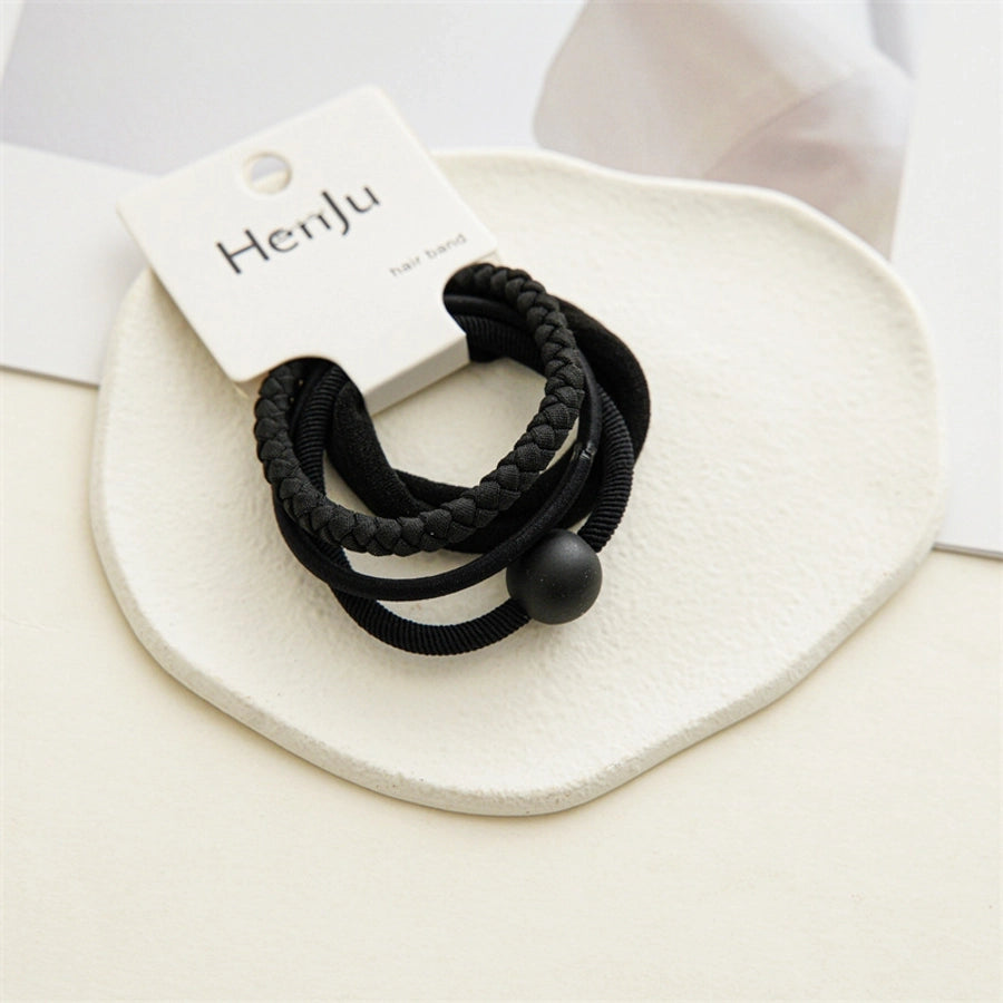 simple style solid color acrylic hair tie 1 set