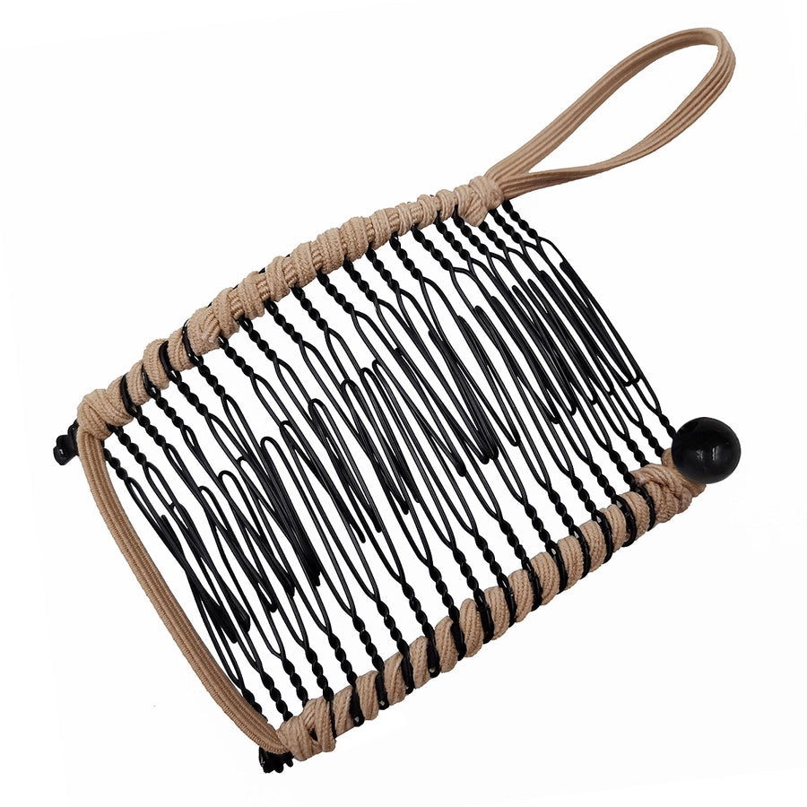 elegant solid color metal insert comb