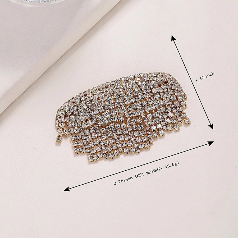 fashion geometric rhinestone plating rhinestones hair clip 1 piece