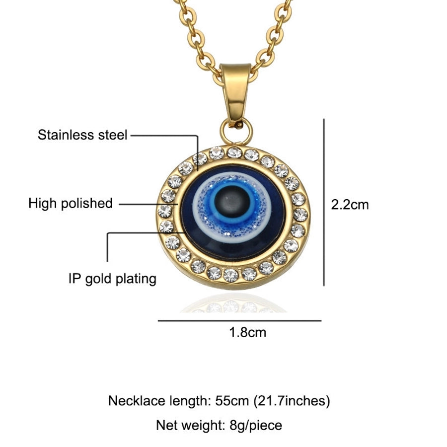 1 Piece Titanium Steel Devil's Eye Pendant