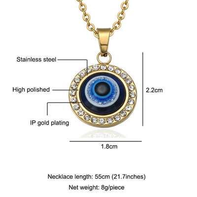 1 Piece Titanium Steel Devil's Eye Pendant