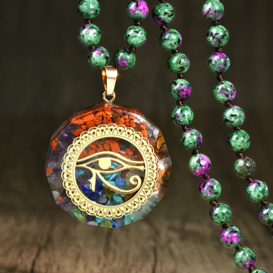 Vintage Style Ethnic Style Moon natural stone Pendant Necklace In Bulk