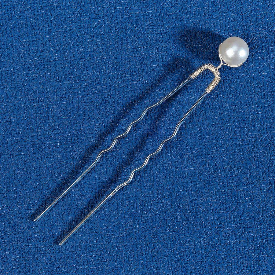 retro geometric alloy crystal pearl insert comb