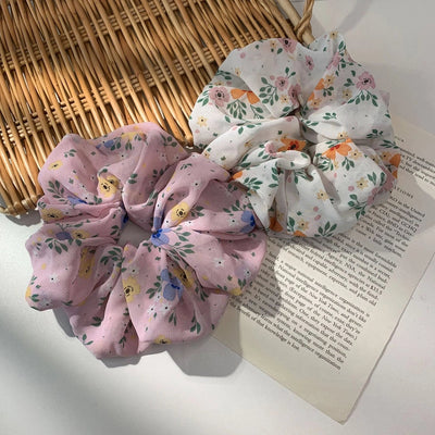 korean style cute flower fabric solid color head rope