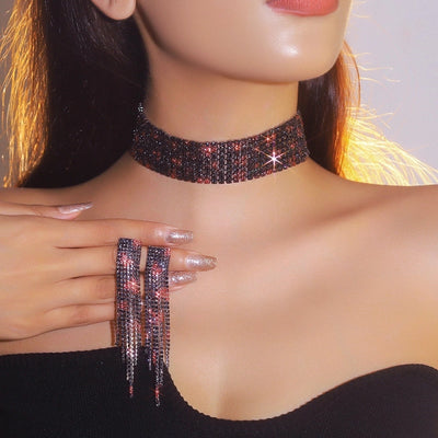 Jewelry Glam Streetwear Leopard Rhinestone Copper Rhinestones Jewelry Set