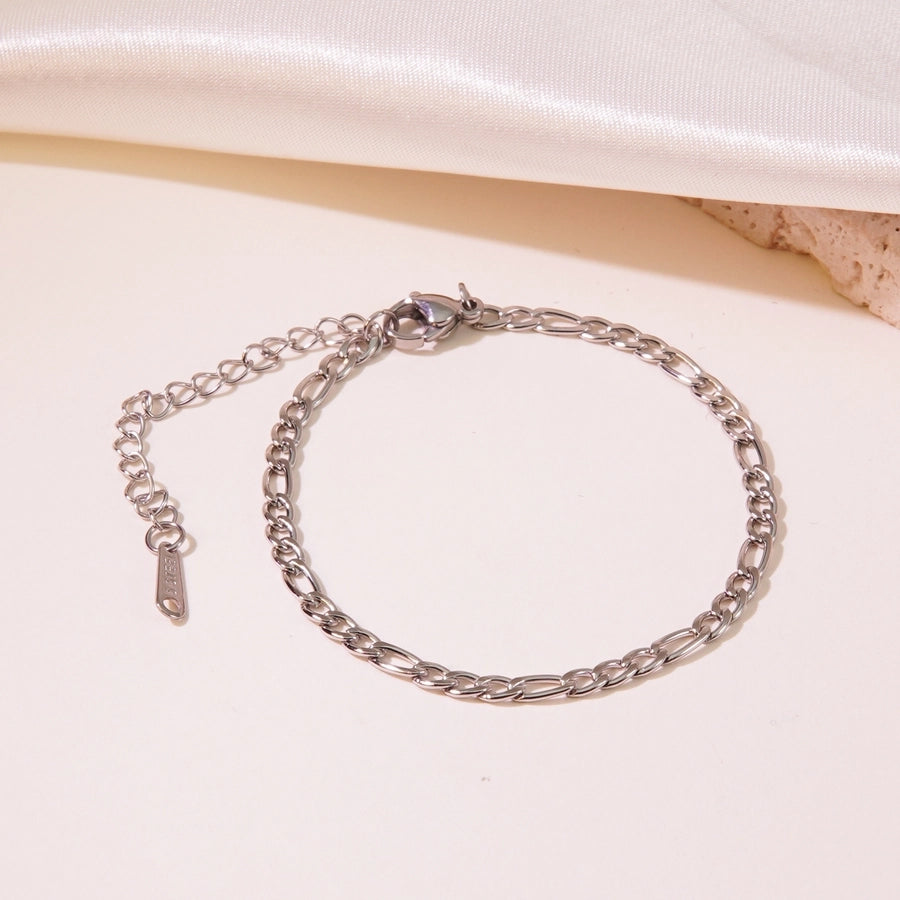 Jewelry Simple Style Classic Style Streetwear Geometric 304 Stainless Steel 18K Gold Plated Bracelets Necklace