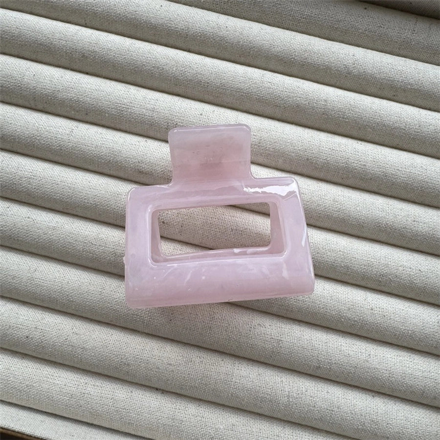 Women's Elegant Solid Color Plastic Hair Claws