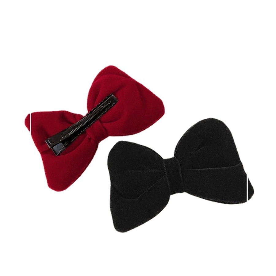 cute bow knot cloth patchwork hair clip 1 piece