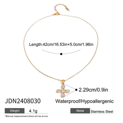 Jewelry Simple Style Classic Style Flower 304 Stainless Steel Jewelry Set