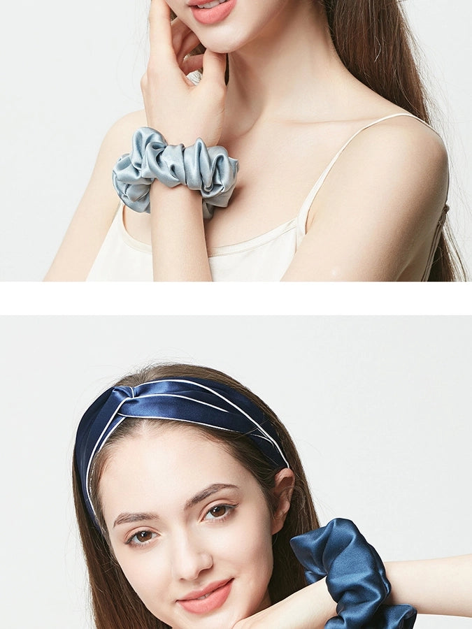 Strictly Selected 19 Mm Silk Hair Band Hair Ring Head Flower 100%  Silk Large Intestine Hair Ring Bright Color Hair Accessories Light Luxury Gift