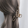 women's simple style solid color metal plating hair claws