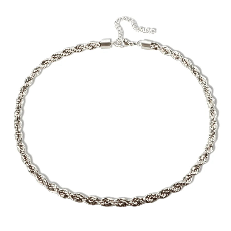 Jewelry Streetwear Twist 304 Stainless Steel Plating Bracelets Necklace