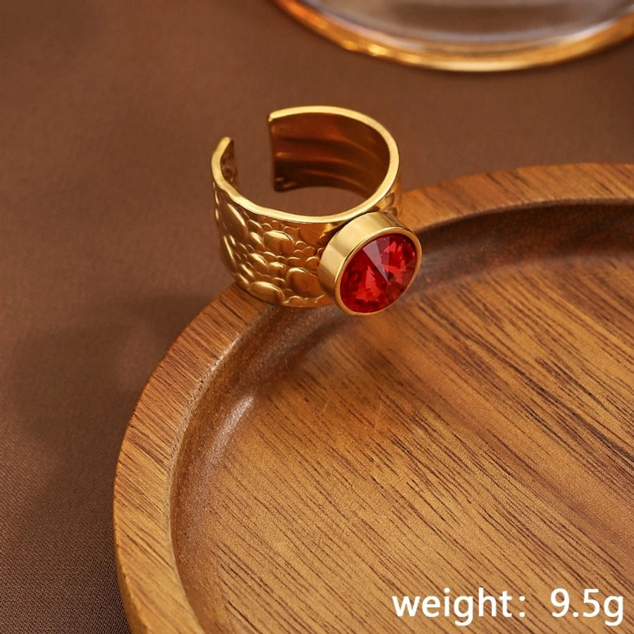 Jewelry Vintage Style Simple Style Geometric 304 Stainless Steel Wide Band Rings Open Rings