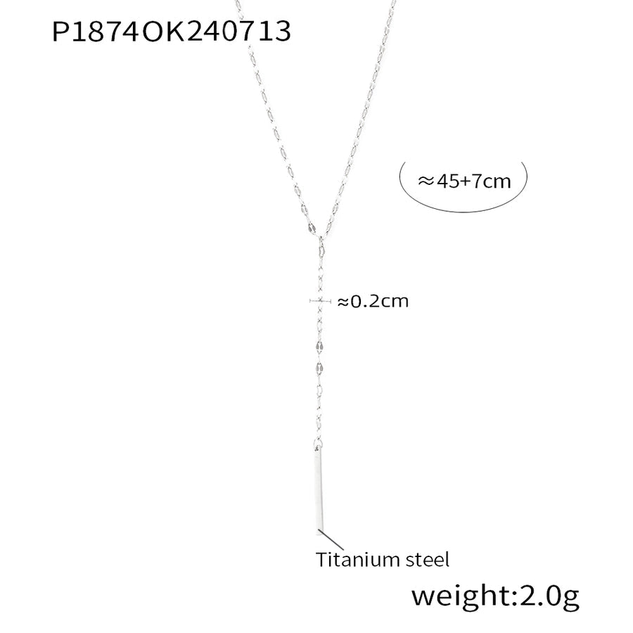 Jewelry Exaggerated Vacation Simple Style Circle Titanium Steel Pendant Necklace Necklace