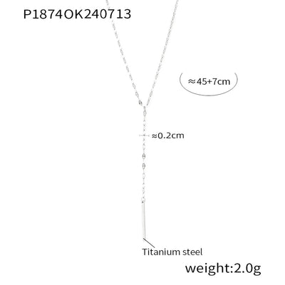 Jewelry Exaggerated Vacation Simple Style Circle Titanium Steel Pendant Necklace Necklace