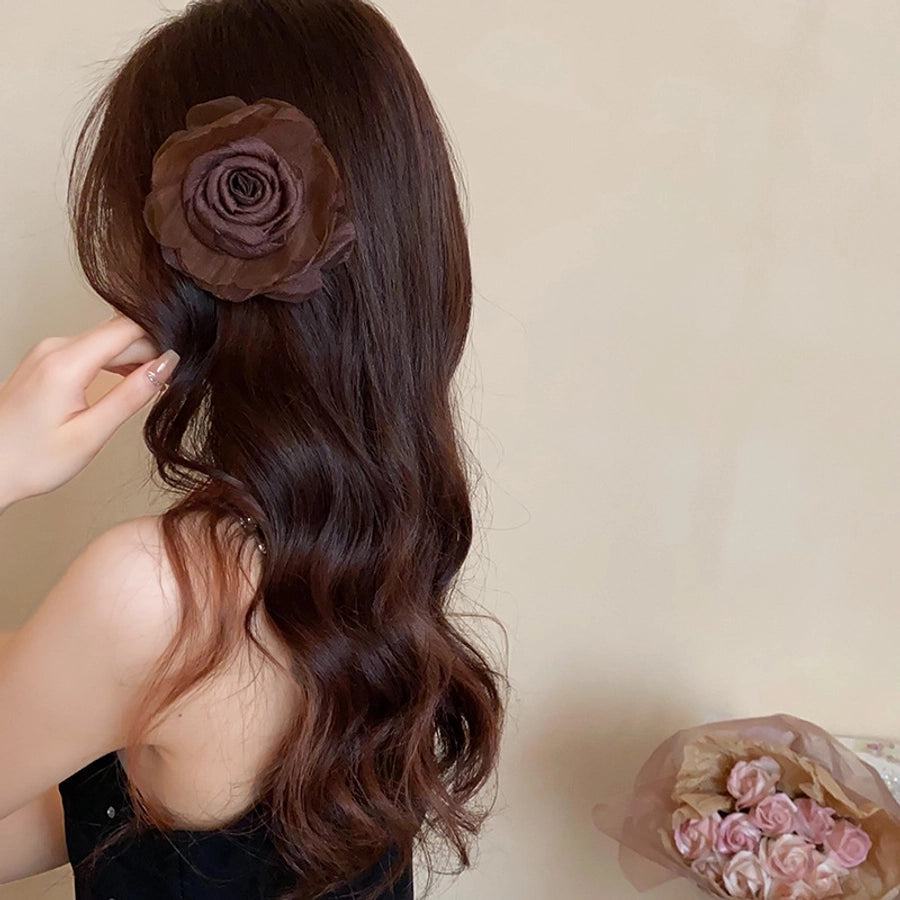 Women's Simple Style Classic Style Flower Cloth Hair Clip