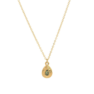 Jewelry Casual Simple Style Water Droplets 201 Stainless Steel 304 Stainless Steel Zircon 18K Gold Plated Pendant Necklace