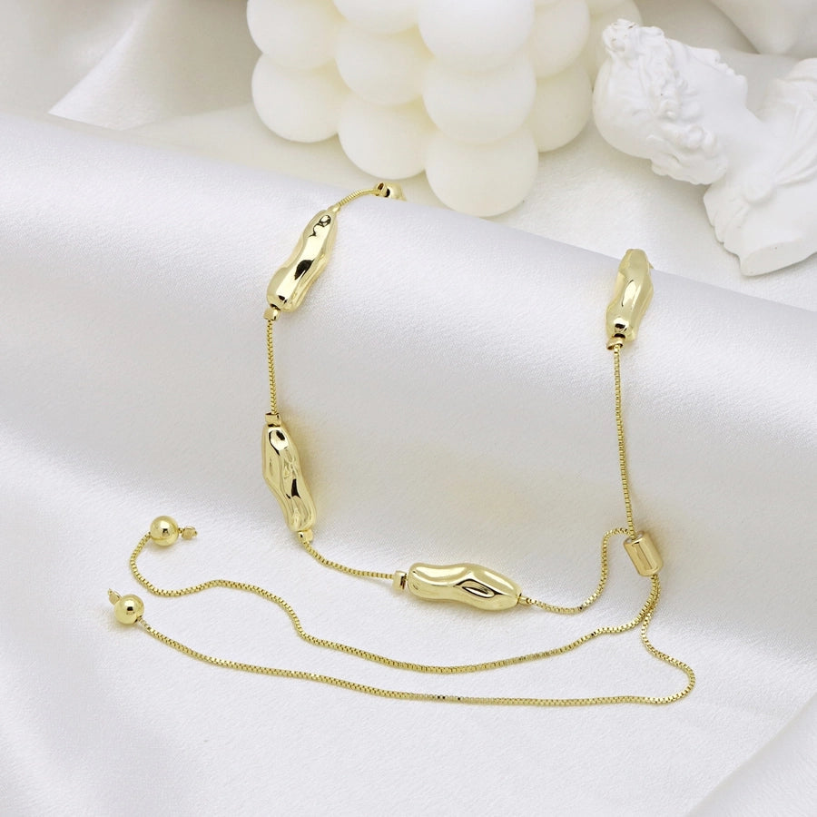 Copper 18K Gold Plated Plating Geometric Pendant Necklace