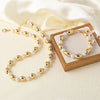 Copper 18K Gold Plated Oval Bracelets Necklace
