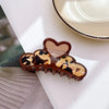 Women's Retro Geometric Heart Shape Acetic acid sheets Hair Claws