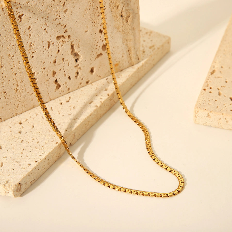 Jewelry IG Style Simple Style Geometric 201 Stainless Steel 18K Gold Plated Necklace