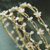 fashion flower alloy inlay artificial pearls rhinestones hair band 1 piece