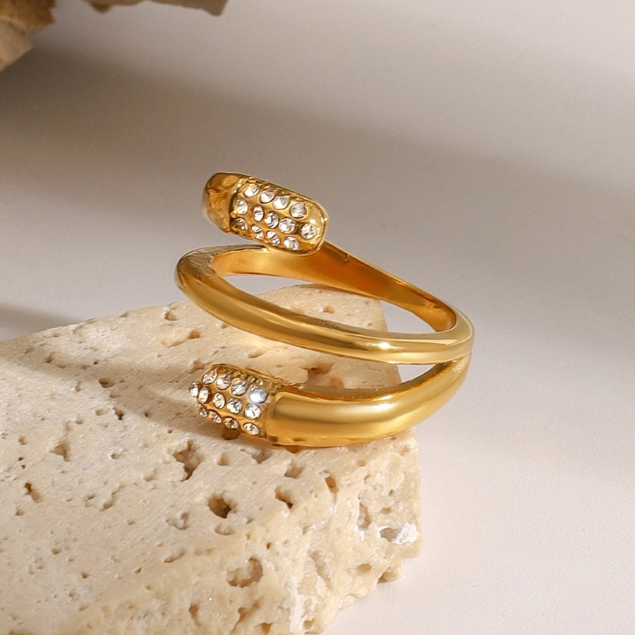 Jewelry Casual Simple Style Irregular 304 Stainless Steel Open Rings