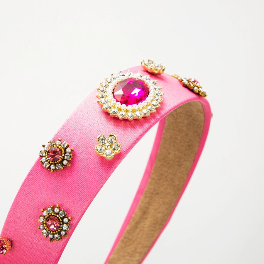 european and american new baroque fashion simple headband women's pearl diamond flower beautiful headband women's fashion hair accessories batch