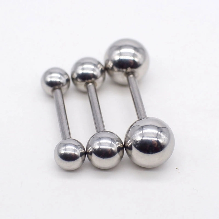 Titanium steel 2.0 thick male and female female female ring female nail short rod big ball tie nail straight rod PA ring breast nail breast ring tongue nail tongue ring