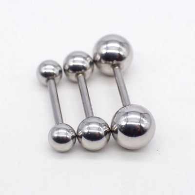 Titanium steel 2.0 thick male and female female female ring female nail short rod big ball tie nail straight rod PA ring breast nail breast ring tongue nail tongue ring