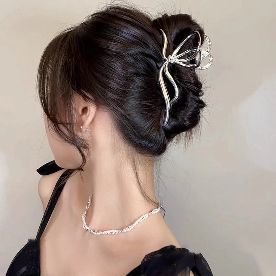 women's ig style elegant bow knot alloy plating hair claws