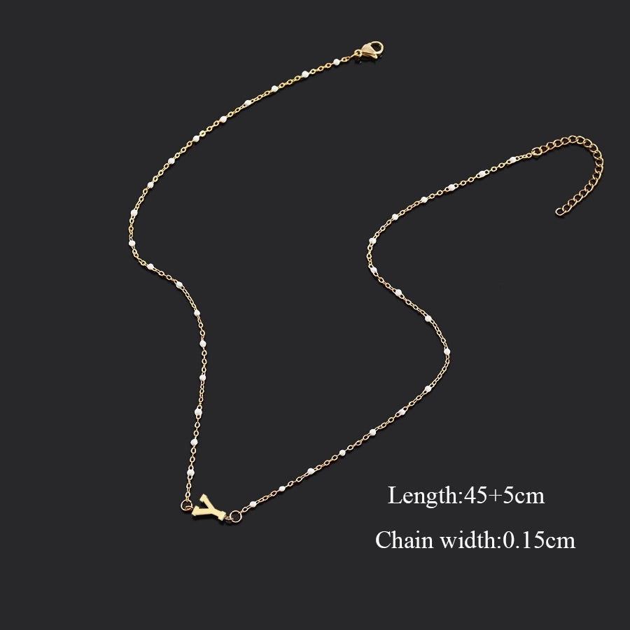 Jewelry Simple Style Classic Style Letter 201 Stainless Steel 304 Stainless Steel Pendant Necklace