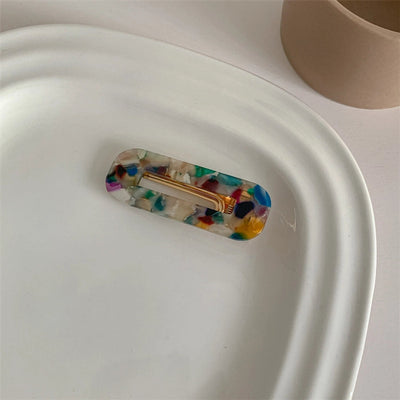 simple style flower acetic acid sheets printing hair clip 1 piece