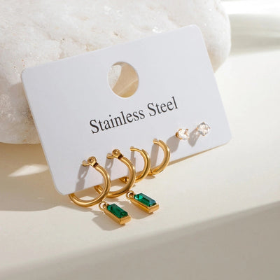 1 Set Simple Style Classic Style Geometric 304 Stainless Steel Earrings