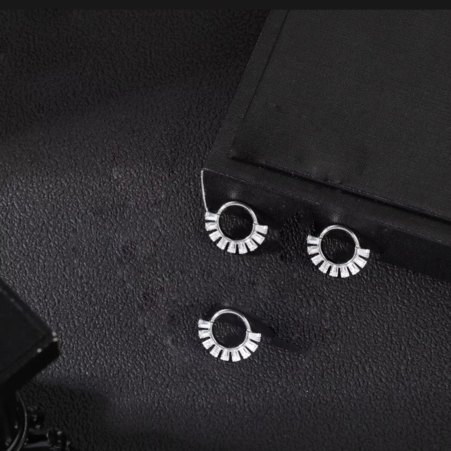 1 Piece Nose Rings & Studs Elegant Luxurious Simple Style Irregular Pure Titanium Titanium Alloy Zircon Ear Cartilage Rings & Studs Nose Rings & Studs