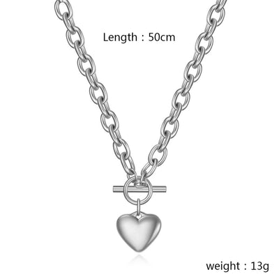 Jewelry Simple Style Classic Style Heart Shape 304 Stainless Steel Gold Plated Bracelets Necklace