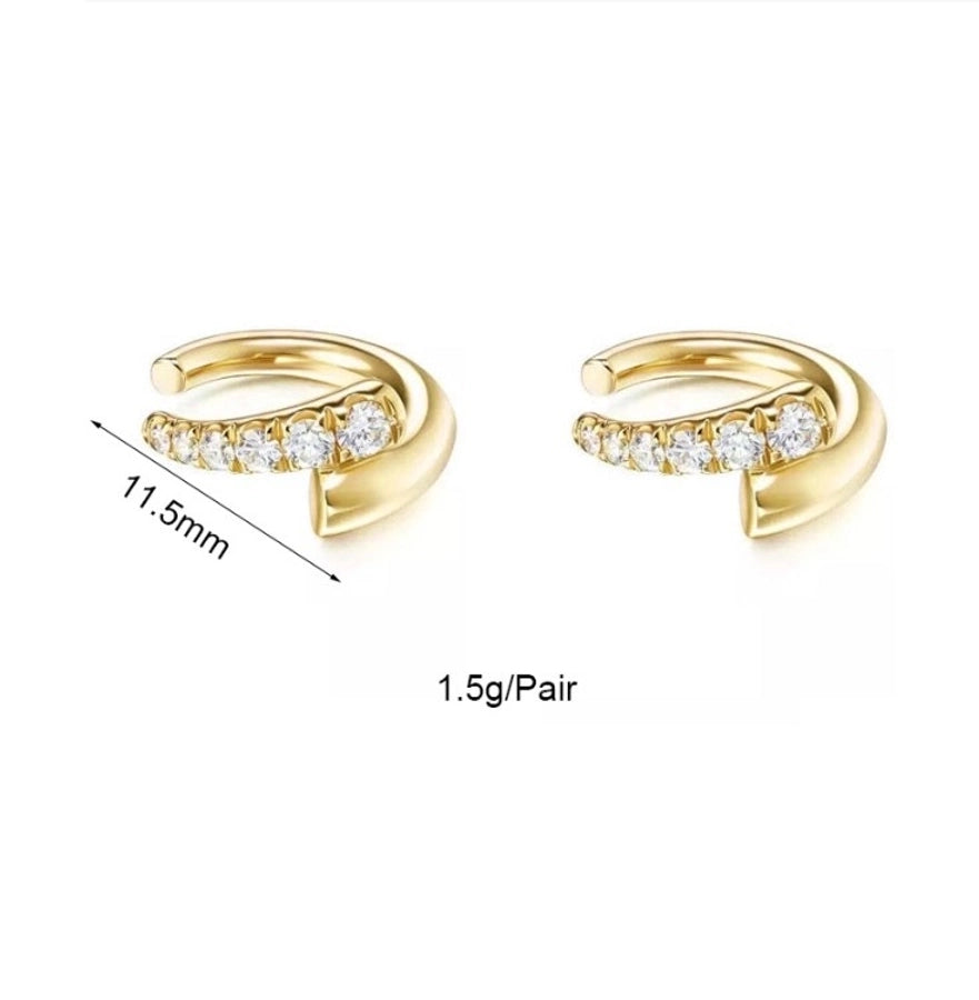 1 Pair IG Style Simple Style Geometric Inlay Copper Zircon Gold Plated Earrings