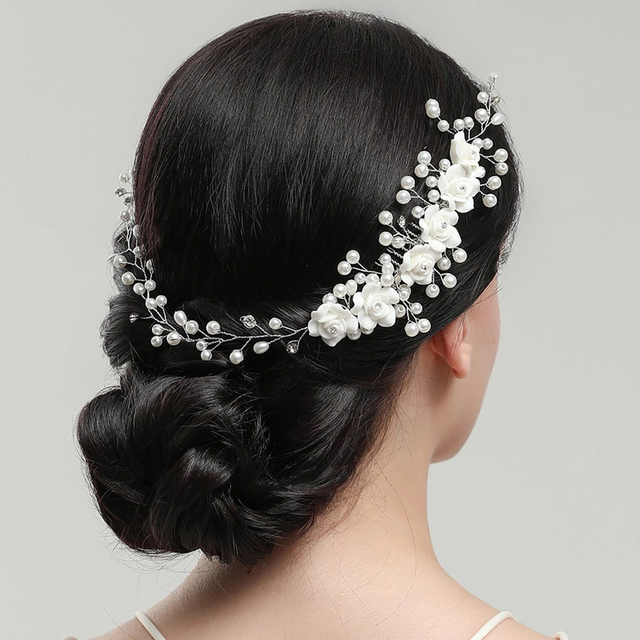 Fashion bridal hair accessories Korean-style soft  flower pearl hair comb   best selling comb Accessories
