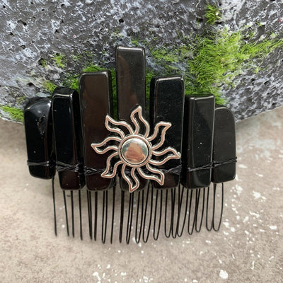 fashion sun crown crystal insert comb 1 piece