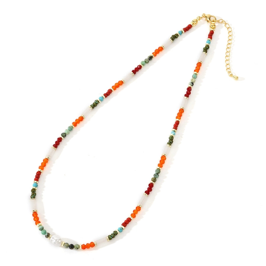 Bohemian Geometric Semi-precious stone natural stone Necklace In Bulk