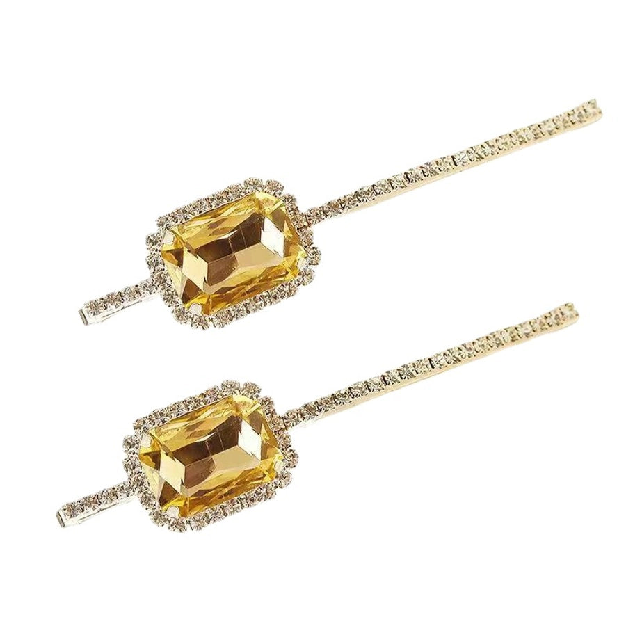 New Korean Style Crystal Rhinestone Clip Women's Back of Head Clip Broken Hair Clip Elegant Elegant Hair Accessories