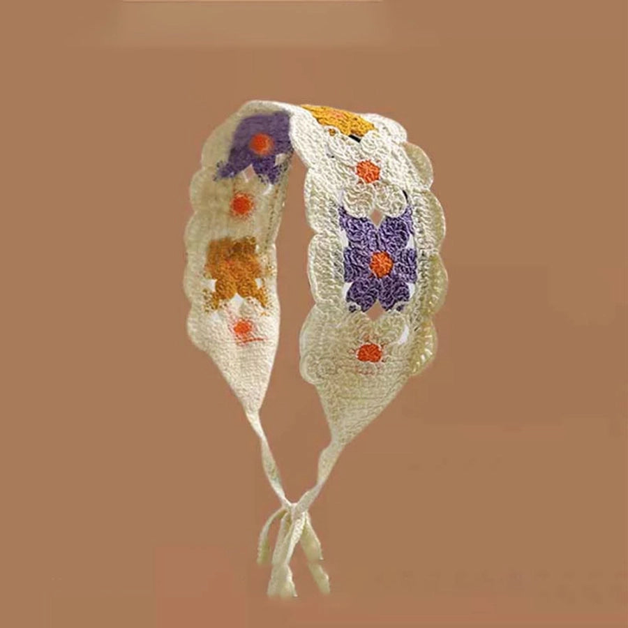 Women's Pastoral Flower Cotton Polyester Flowers Hollow Out Hair Band
