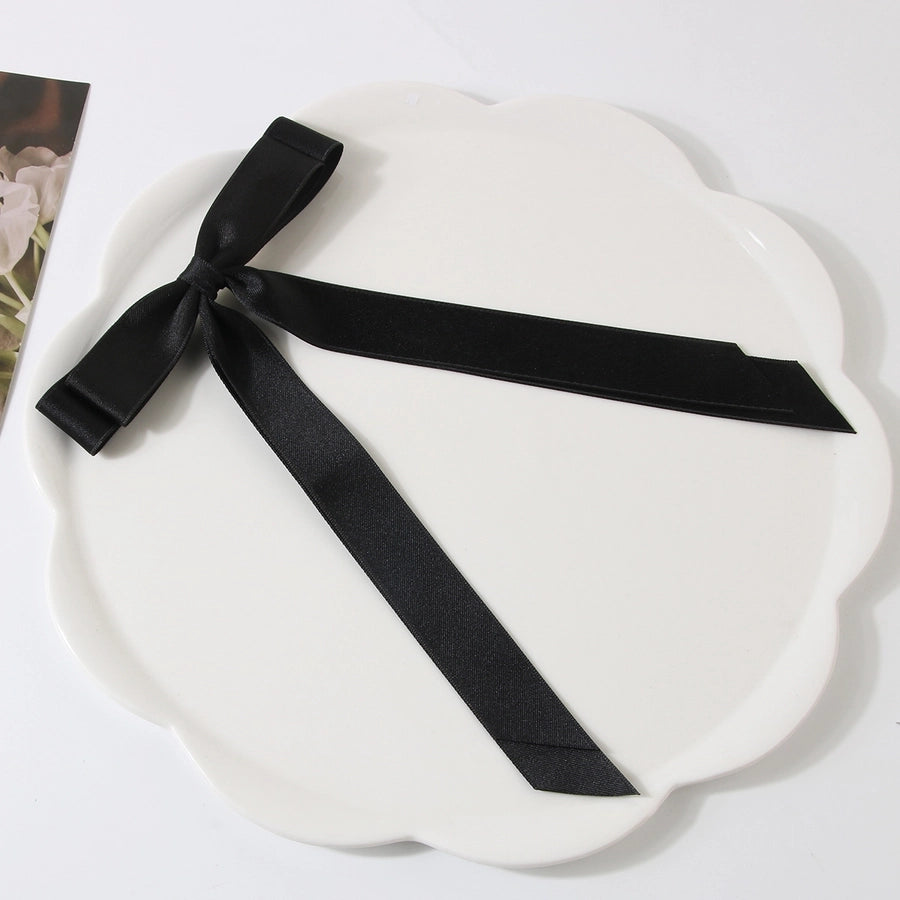 Guanyang  New Arrival 2.5cm Polyester Cotton Double Bow Barrettes Duckbill Clip Sweet Hair Pin Bar Shaped Hair Clip