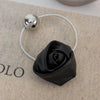 Women's Elegant Classic Style Artistic Flower Leather Hair Tie