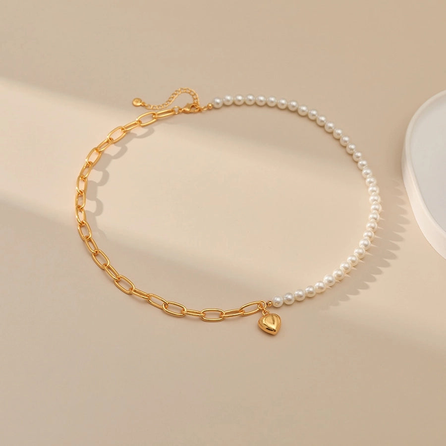 Copper Plating Heart Shape Necklace