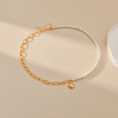 Copper Plating Heart Shape Necklace