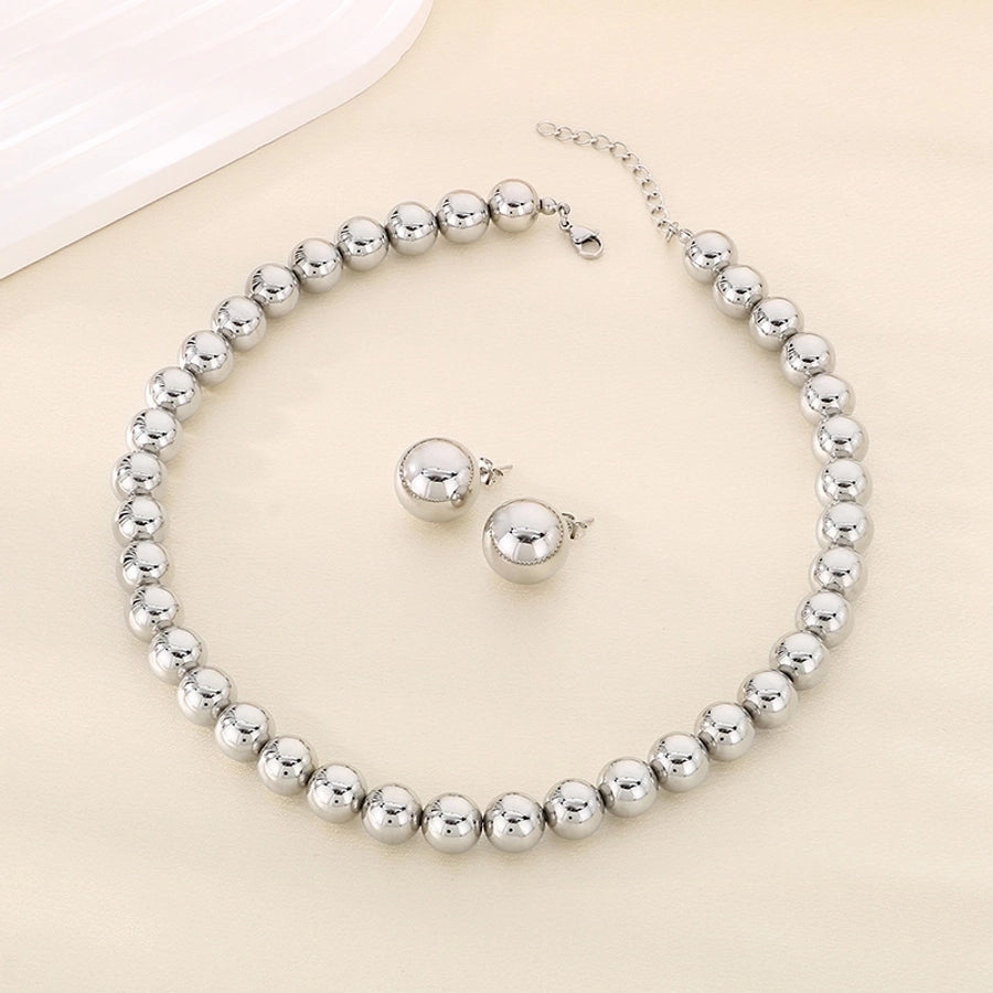 Jewelry Vintage Style Round 304 Stainless Steel 18K Gold Plated Jewelry Set